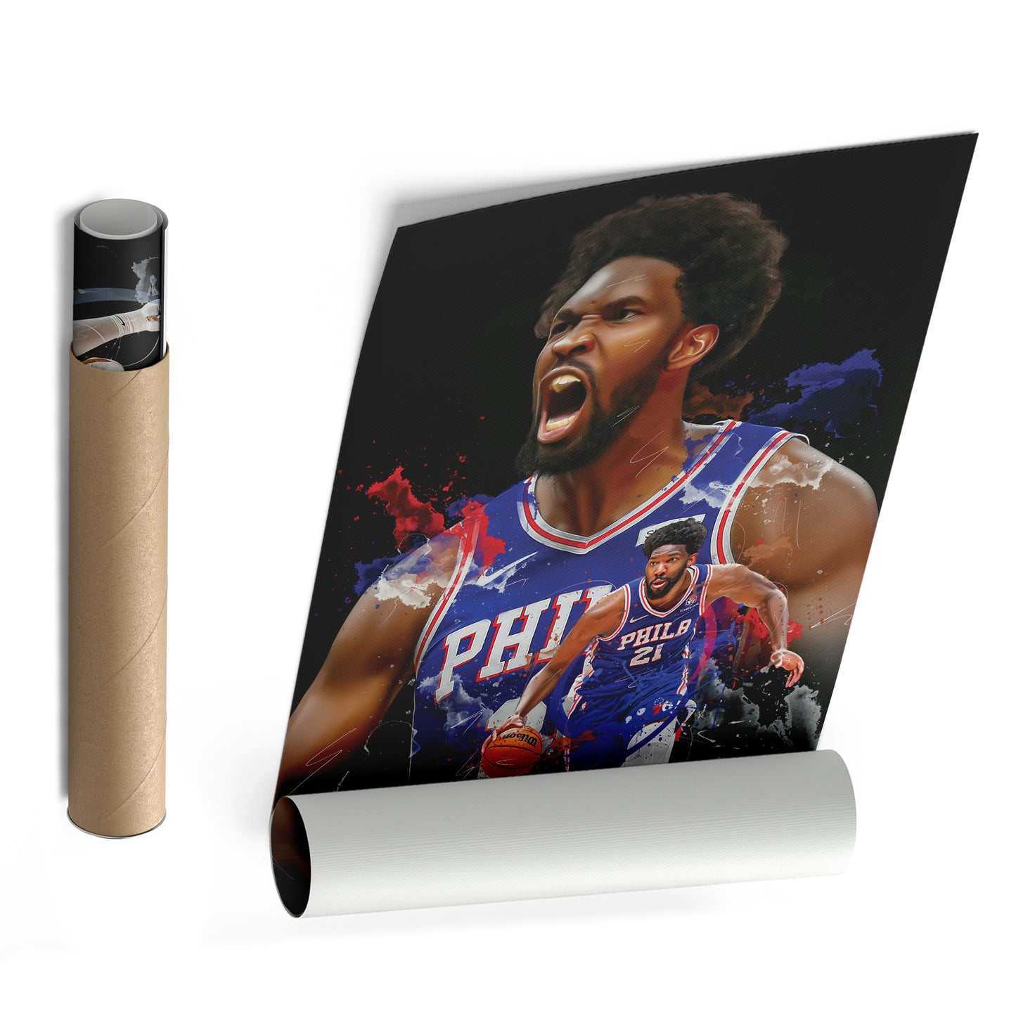 Joel Embiid 76ers Canvas Print | Philadelphia Basketball Wall Art