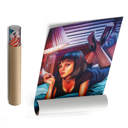 Mia Wallace Canvas Print | Pulp Fiction Cult Movie Wall Art