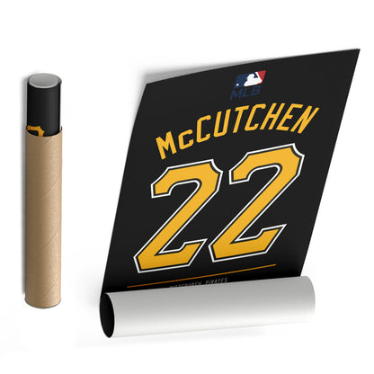 Andrew McCutchen Pittsburgh Pirates Black Jersey Canvas Wall Art
