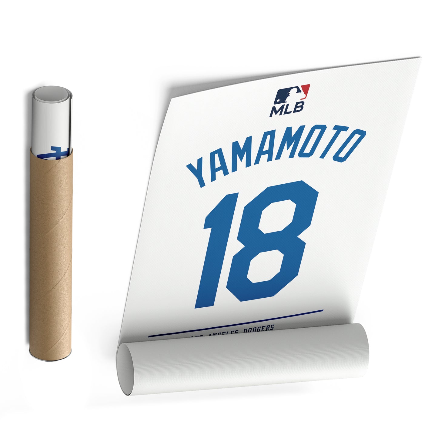 Yoshinobu Yamamoto Dodgers Jersey Canvas Print | Wall Art Decor