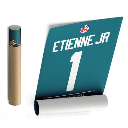 Travis Etienne Jaguars Jersey Canvas Print | Wall Art Decor