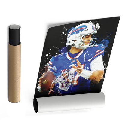 Josh Allen Bills Canvas Print | Buffalo Football Wall Art