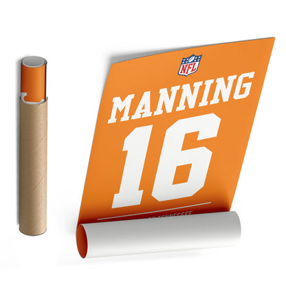 Peyton Manning University of Tennessee Jersey Canvas Wall Art