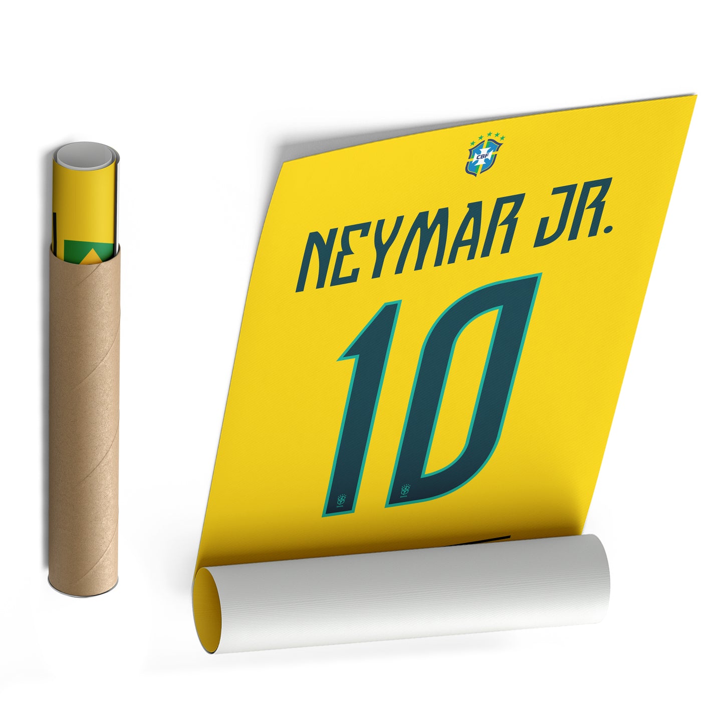 Neymar Jr Brazil Jersey Canvas Wall Art