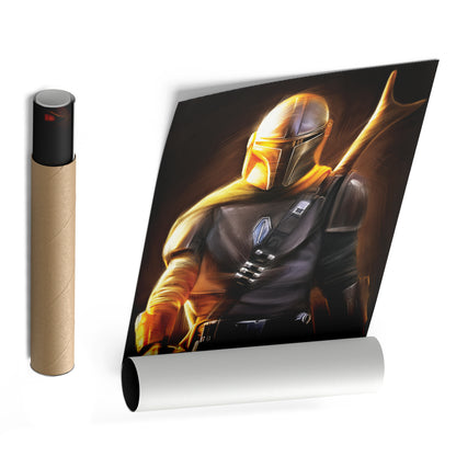 The Mandalorian Canvas Print | Star Wars Bounty Hunter Wall Art