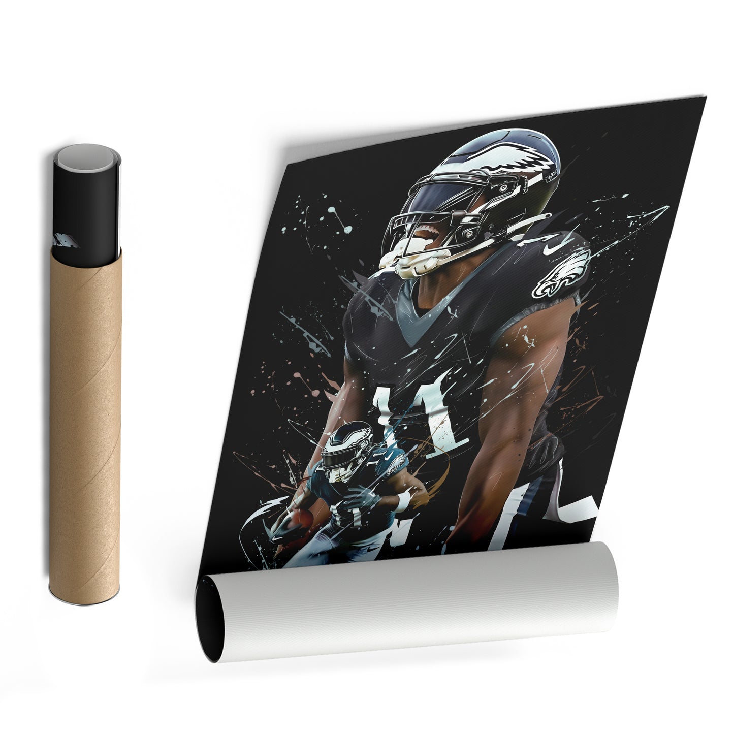 A. J. Brown Eagles Canvas Print | Philadelphia Football Wall Art