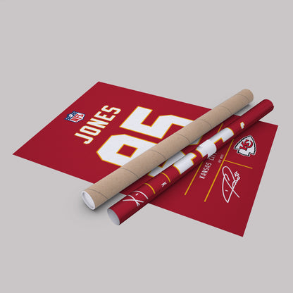 Chris Jones Chiefs Jersey Canvas Print | Wall Art Decor