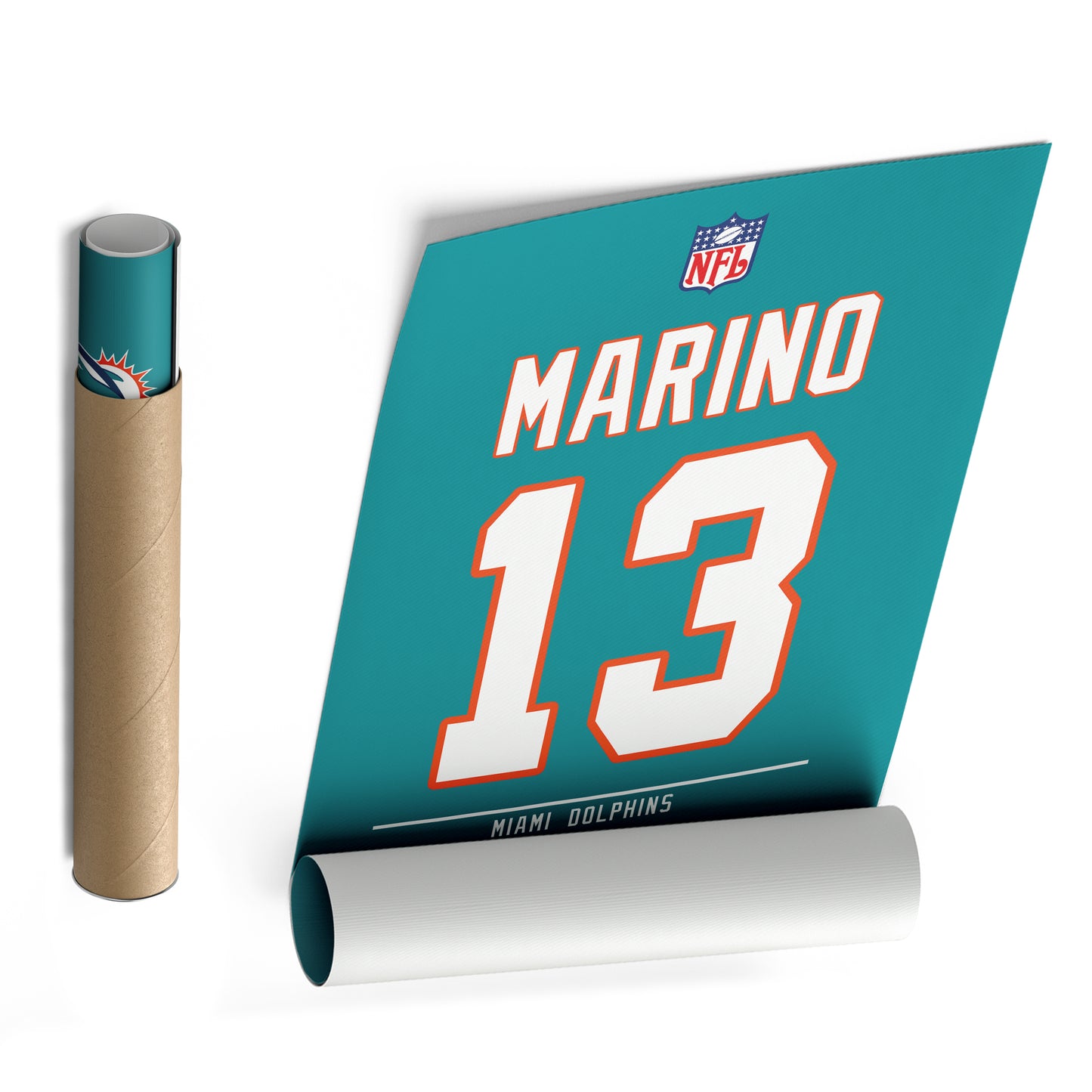 Dan Marino Dolphins Jersey Canvas Print | Wall Art Decor