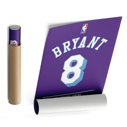 Kobe Bryant Purple Lakers Jersey Canvas Print | Wall Art Decor