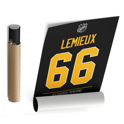 Mario Lemieux Penguins Jersey Canvas Print | Wall Art Decor