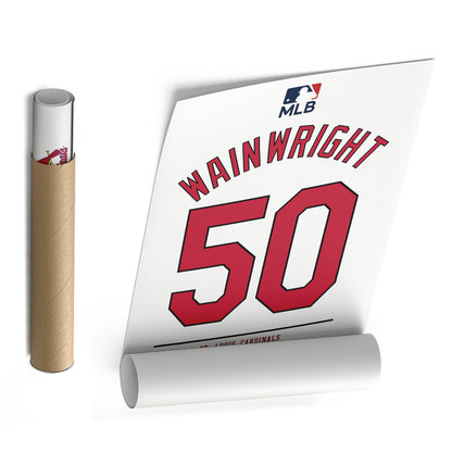 Adam Wainwright St. Louis Cardinals Jersey Canvas Wall Art