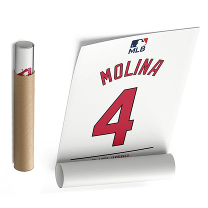 Yadier Molina St. Louis Cardinals Jersey Canvas Wall Art