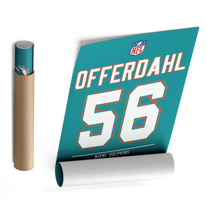 John Offerdahl Dolphins Jersey Canvas Print | Wall Art Decor