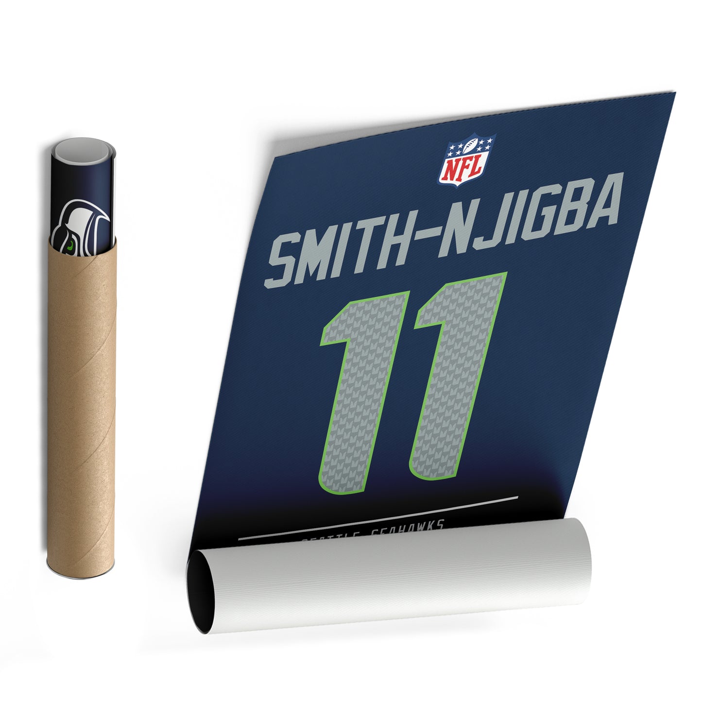 Jaxon Smith-Njigba Seattle Seahawks Jersey Canvas Wall Art