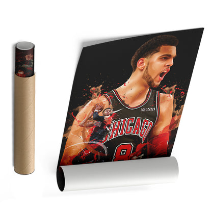 Zach LaVine Bulls Canvas Print | Chicago Basketball Wall Art