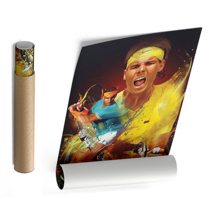 Rafael Nadal Canvas Print | Tennis Legend Wall Art