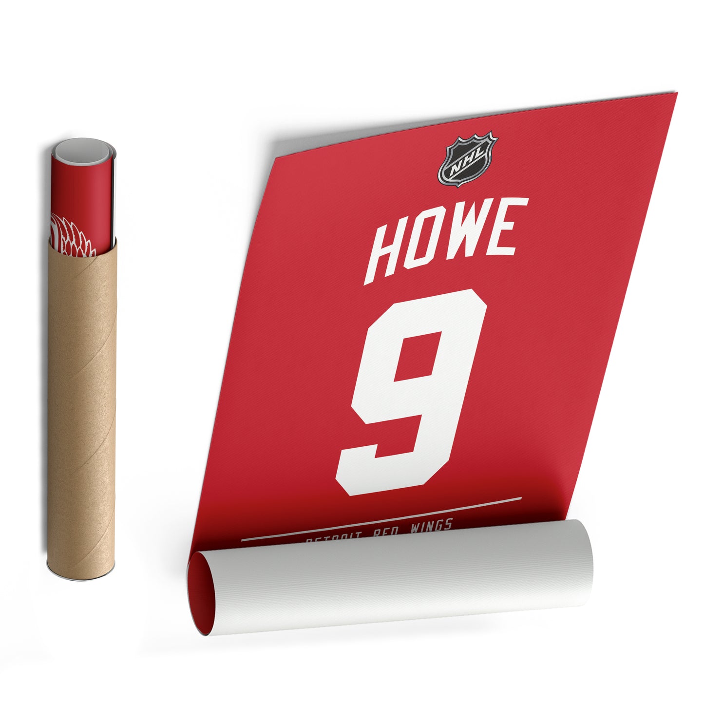 Gordie Howe Red Wings Jersey Canvas Print | Wall Art Decor
