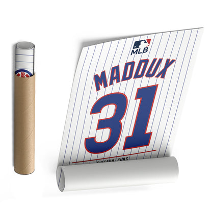 Greg Maddux Chicago Cubs Jersey Canvas Wall Art