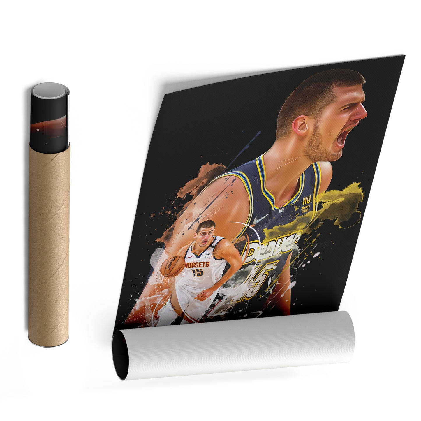 Nikola Jokić Nuggets Canvas Print | Denver Basketball Wall Art