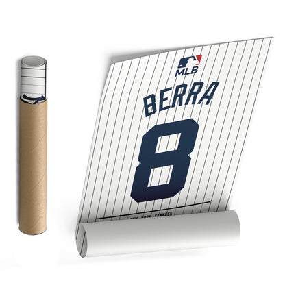 Yogi Berra New York Yankees Jersey Canvas Wall Art