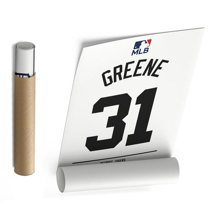Riley Greene Detroit Tigers Jersey Canvas Wall Art