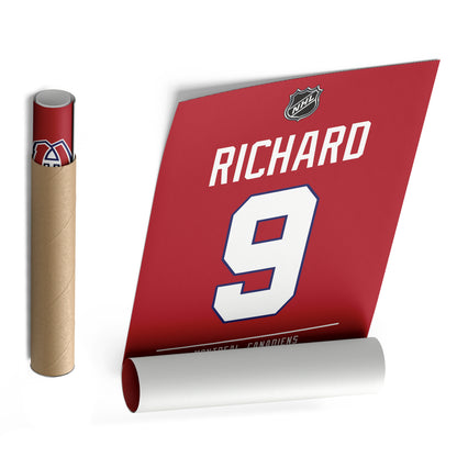 Maurice Richard Canadiens Jersey Canvas Print | Wall Art Decor