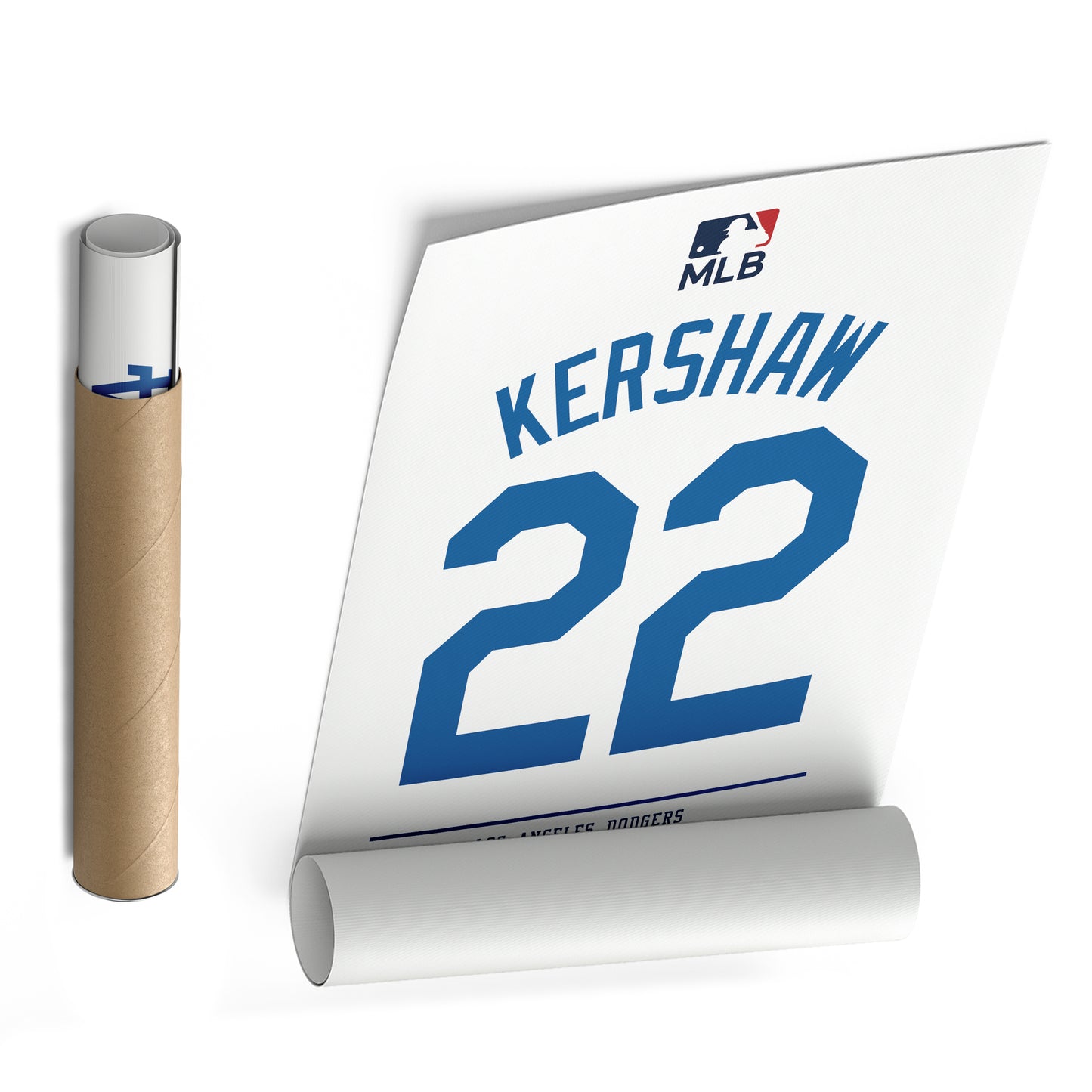 Clayton Kershaw Dodgers Jersey Canvas Print | Wall Art Decor