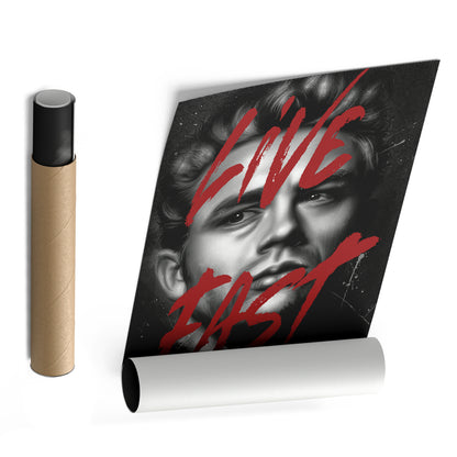 James Dean 'Live Fast' Canvas Print | Rebel Icon Wall Art
