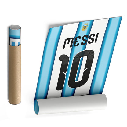 Lionel Messi Argentina Jersey Canvas Wall Art