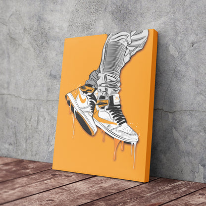 Air Jordan 1 Mid Yellow White Art