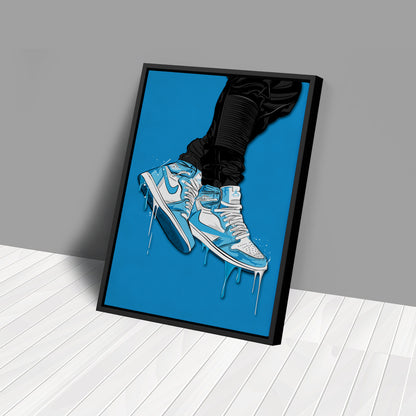 Air Jordan 1 Mid Light Blue Art