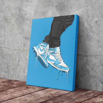 Air Jordan 1 Mid Light Blue Art