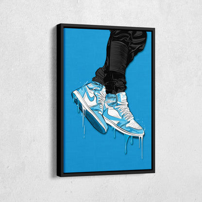 Air Jordan 1 Mid Light Blue Art