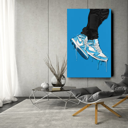 Air Jordan 1 Mid Light Blue Art