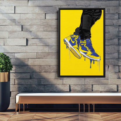 Air Jordan 1 Mid Blue Yellow Art